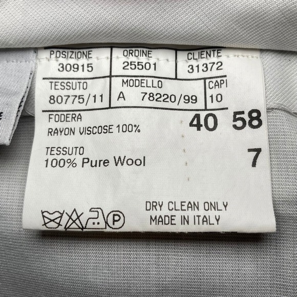 Canali Pants Mens XL 38x31 100% Wool Formal Business Charcoal Gray Pleated Front - Picture 9 of 9